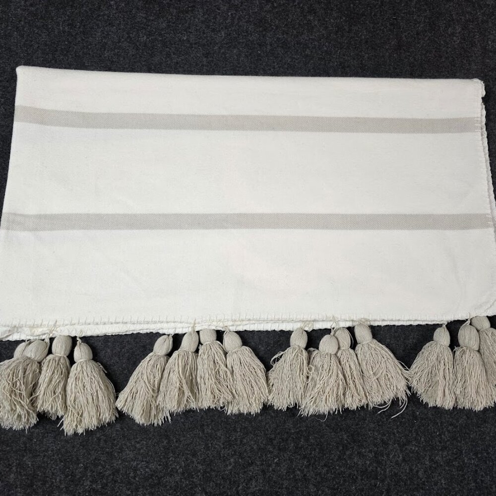Nate Berkus Striped Throw with Tassels 54"x58"